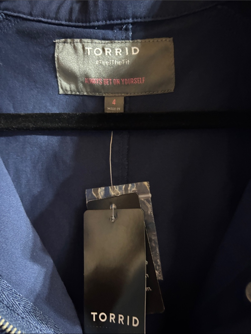 torrid Navy Drawstring Utility/cargo Jacket - Picture 2 of 10